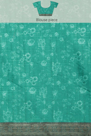 Grey Silk Printed Saree