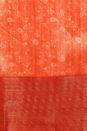 Lime Green Silk Printed Saree