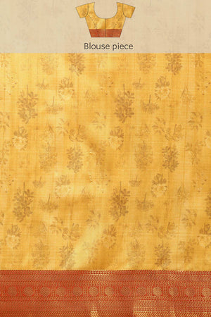 Sky Blue Silk Printed Saree