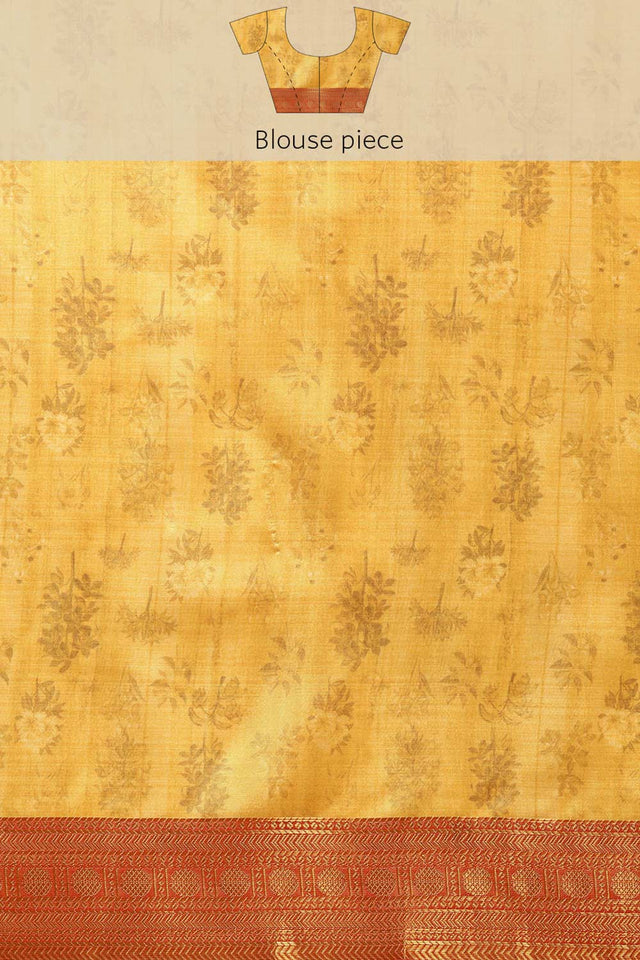 Sky Blue Silk Printed Saree