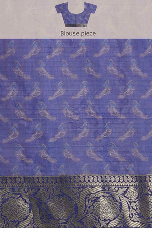 Beige Muga Silk Floral Saree