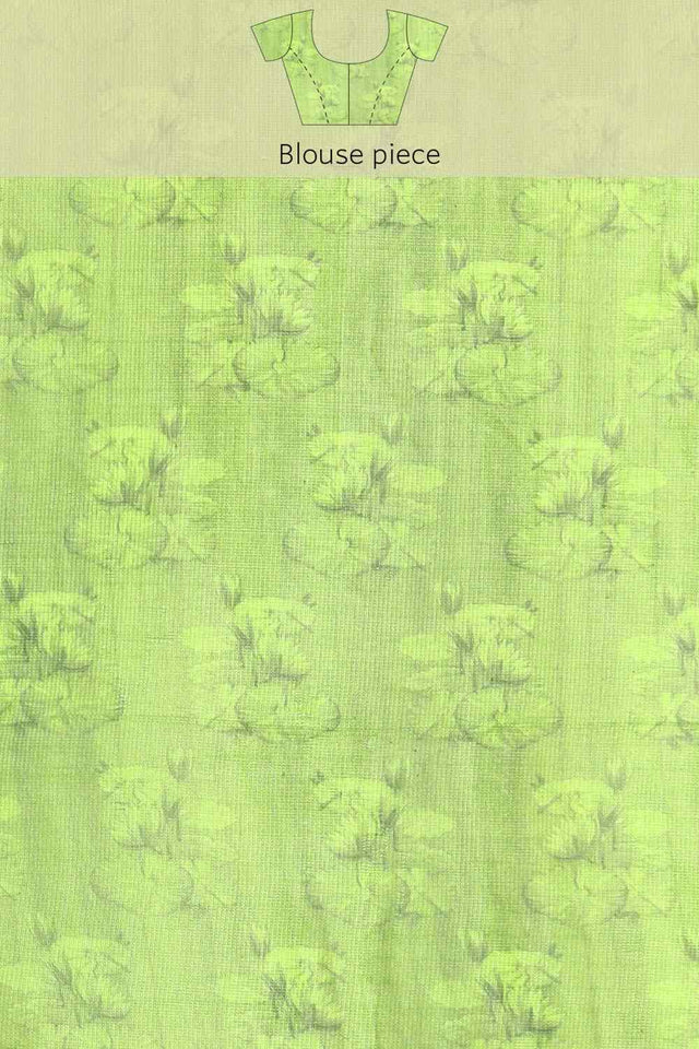 Navy Blue Muga Silk Animal Print Saree