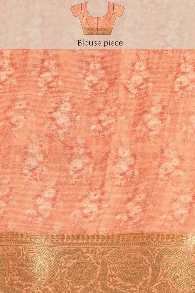 Teal Muga Silk Animal Print Saree