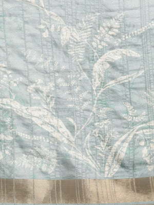 Grey Soft Silk Digital Print Saree (SZ-FLORA-GY-1980)