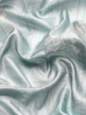 Grey Soft Silk Digital Print Saree (SZ-FLORA-GY-1980)