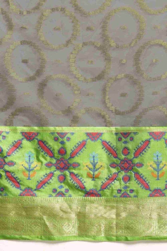 Grey Woven Silk Blend Saree (SZ-IRA-GY-1576)