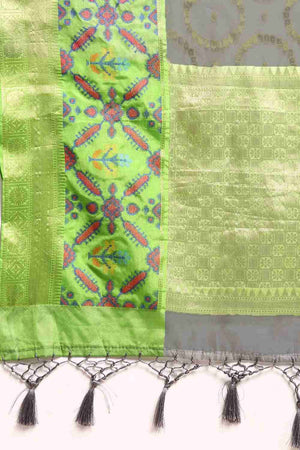 Grey Woven Silk Blend Saree (SZ-IRA-GY-1576)