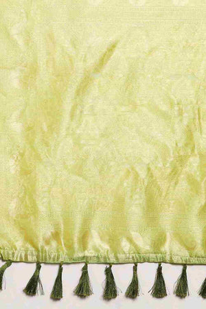 Green Cotton Woven Design Saree