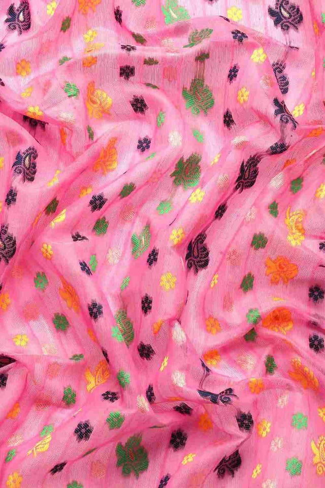 Pink Cotton Woven Design Saree (SZ-JMD18-PN-1770-1)