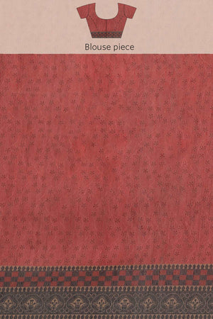 Buy Teal Cotton Block Printed Handloom Saree Saree Online