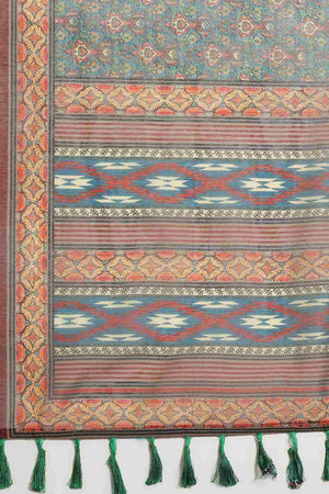 Buy Maroon Cotton Block Printed Handloom Saree Saree Online