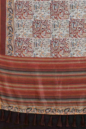 Multicolor Block Print Pure Cotton Saree