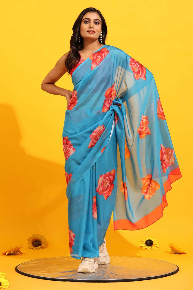 Soft Silk Bollywood Digital Print Saree