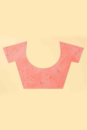 Red Zari Cotton Blend Saree