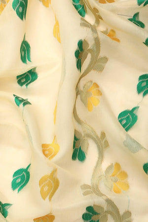 White Cotton Woven Saree