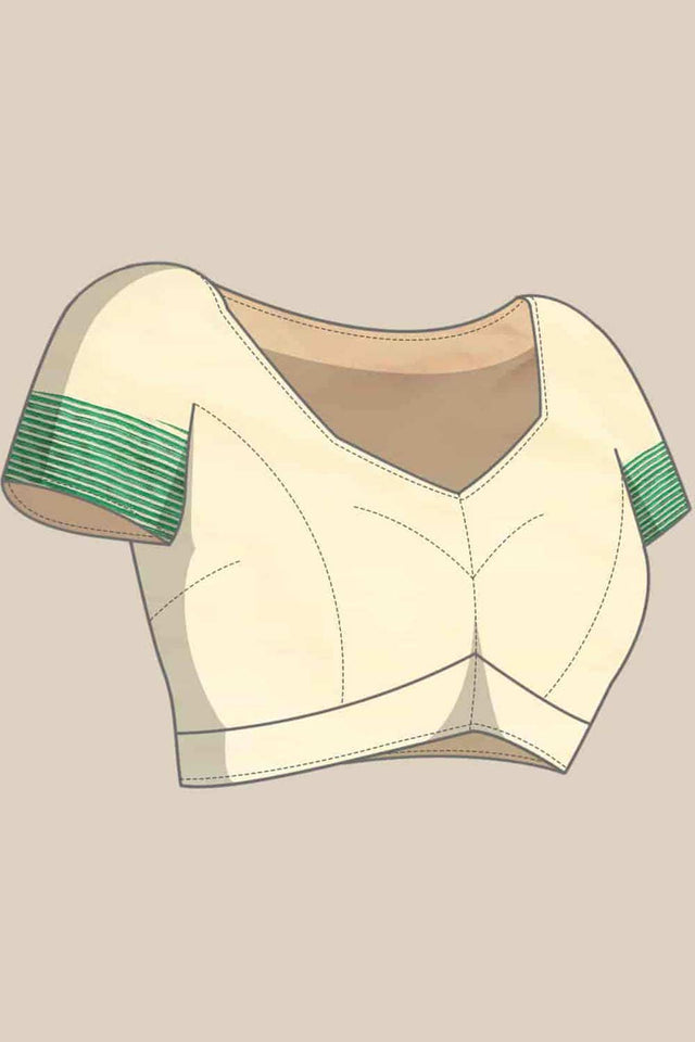 Beige Cotton Woven Saree