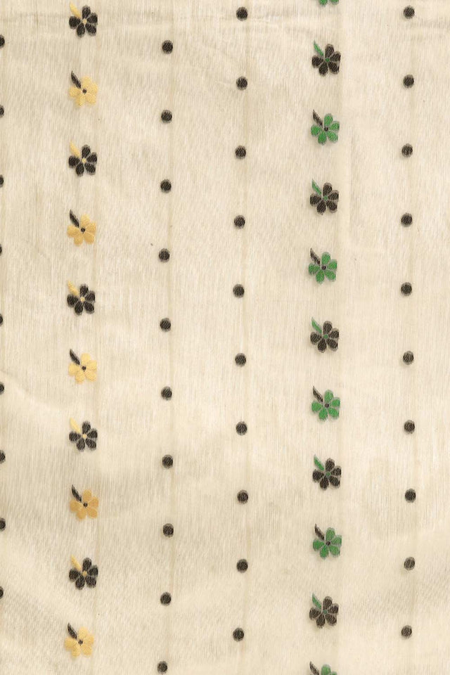 Beige Cotton Woven Saree