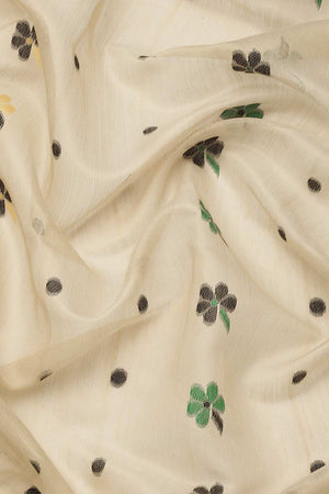 Beige Cotton Woven Saree