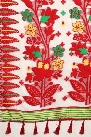 Off White Cotton Woven Design Saree (SZ-TESRA-WT-1773-1)