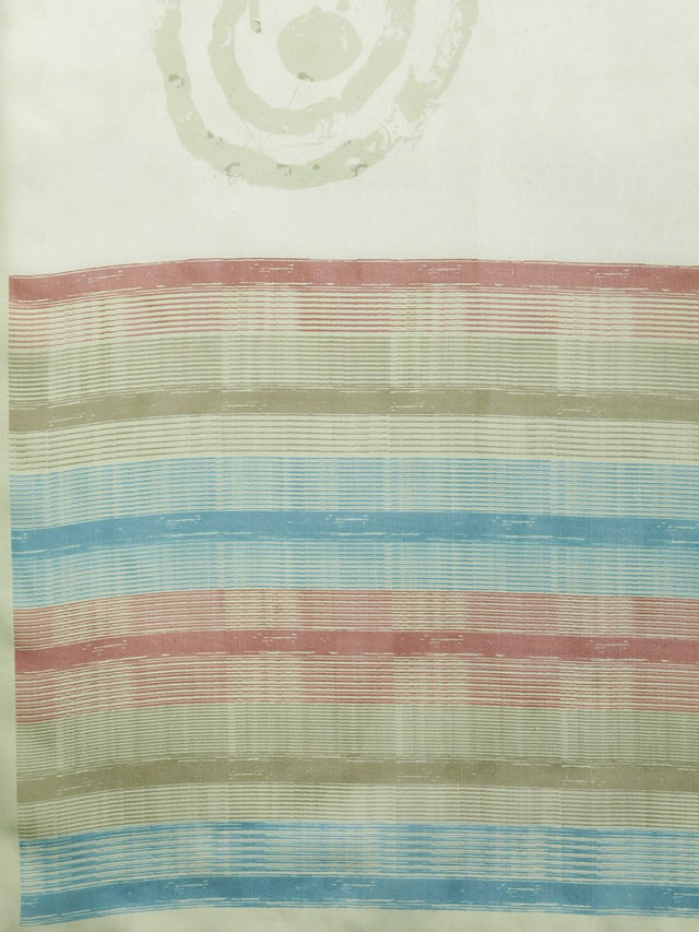 Green Soft Silk Abstract Saree