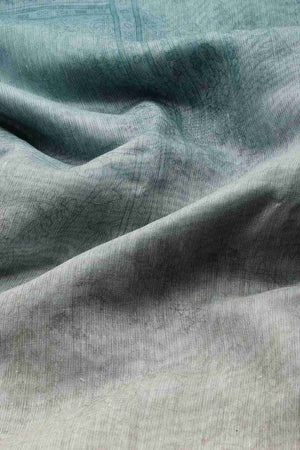 Sea Green Printed Organza Saree