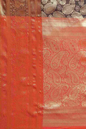 Buy Navy Blue Art Silk brocade Saree Online