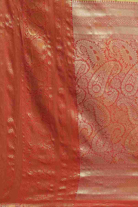 Buy Parrot Green Art Silk brocade Saree Online