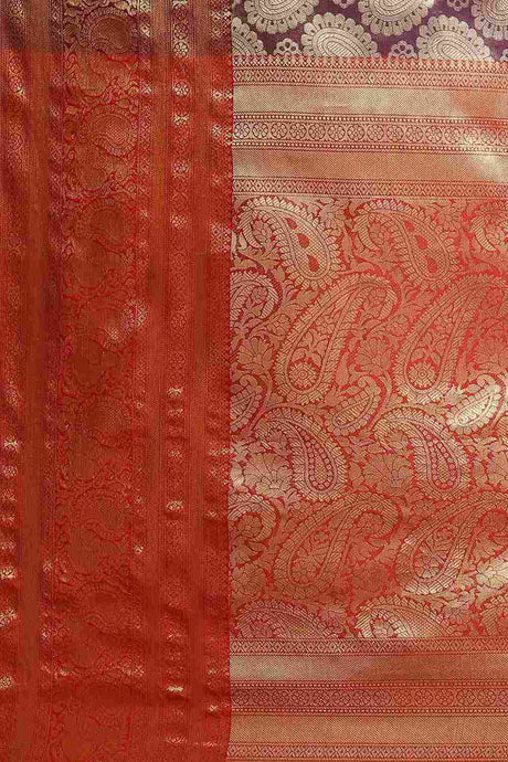 Buy Purple Art Silk brocade Saree Online