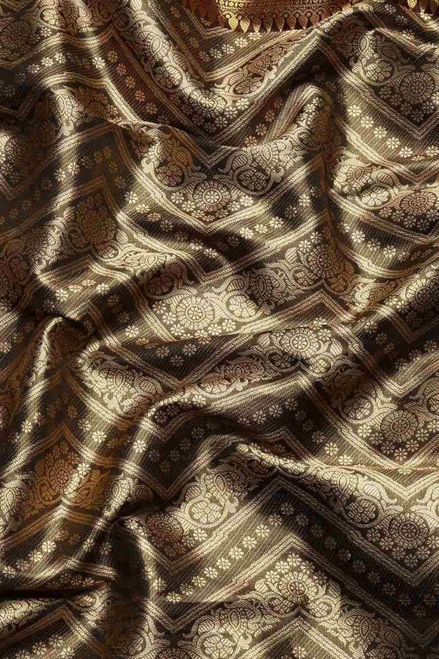 Black Brocade Woven Design Saree