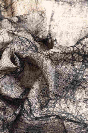 Black Cotton Block Saree