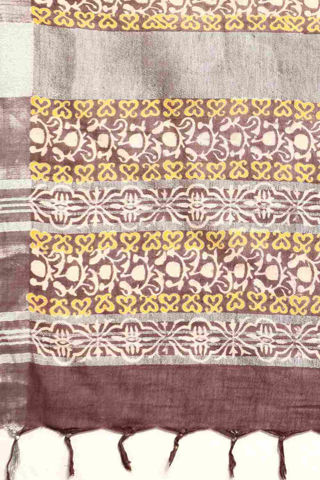 Peach Cotton Indian Saree