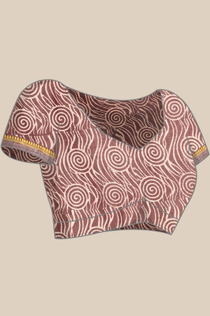 Peach Cotton Indian Saree