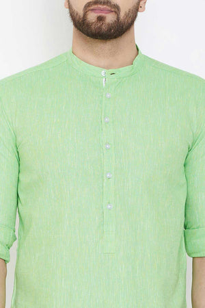 Shop Men's Cotton Solid Short Kurta Online