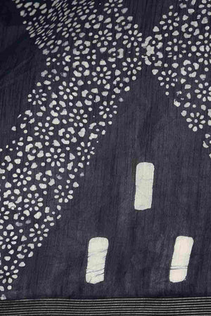 Blue Cotton Indian Saree