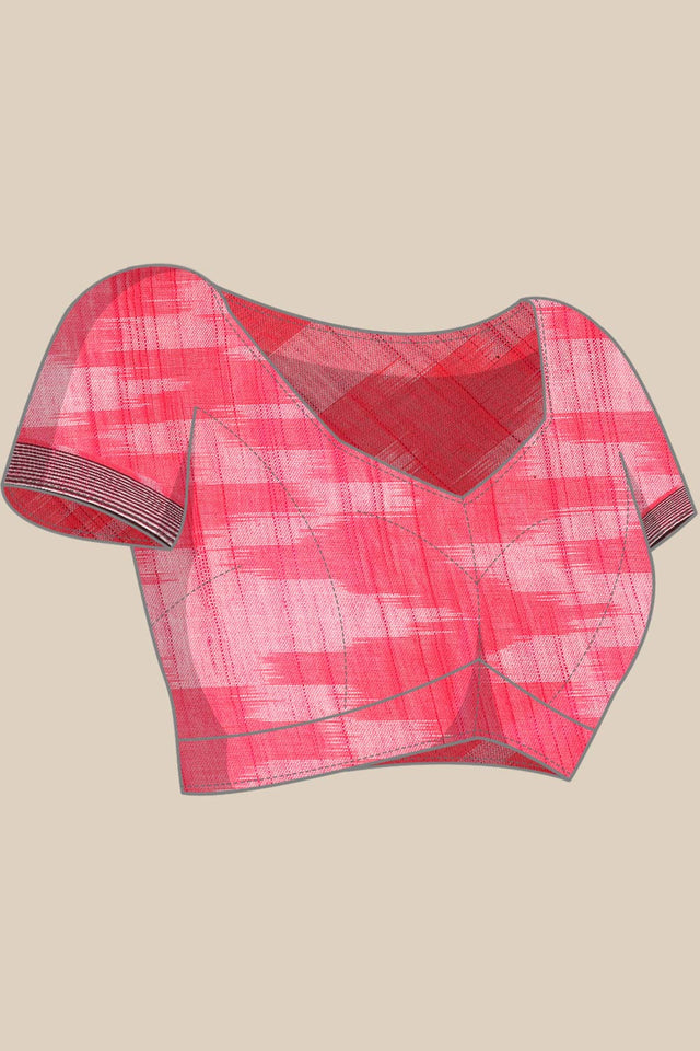 Black Cotton Block Saree