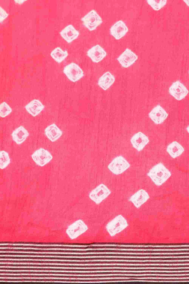 Pink Cotton Indian Saree