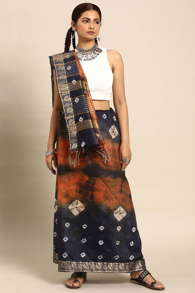 Blue Silk Indian Saree