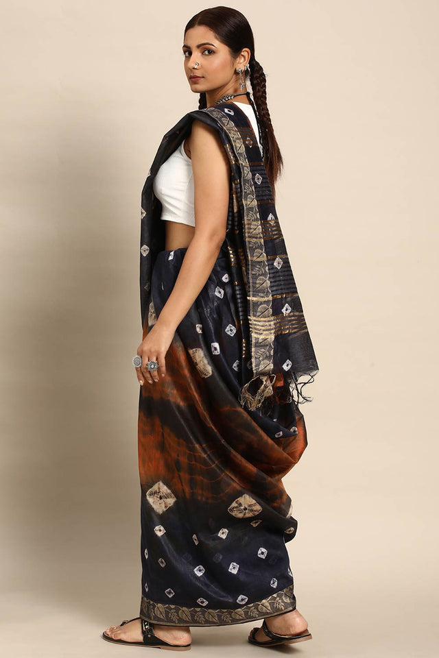 Blue Silk Indian Saree