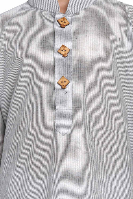 Buy Boys Pure Cotton Kurta in Grey