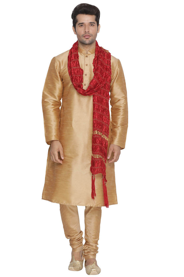 Men's Viscose Dupatta In Maroon