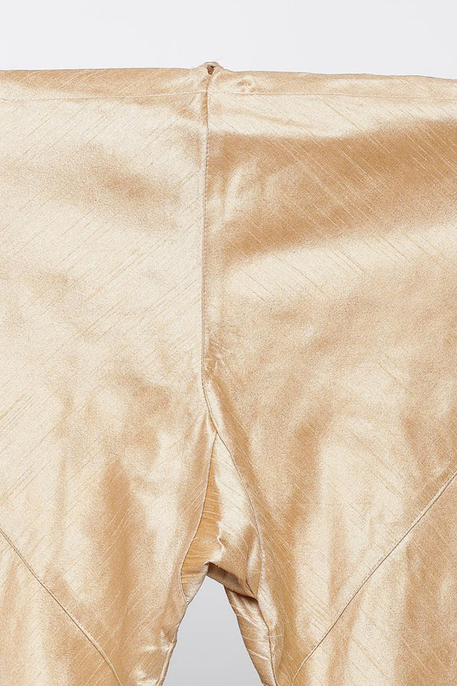 Men's Cotton Silk Jacket Kurta Pyjama Set in Royal Blue