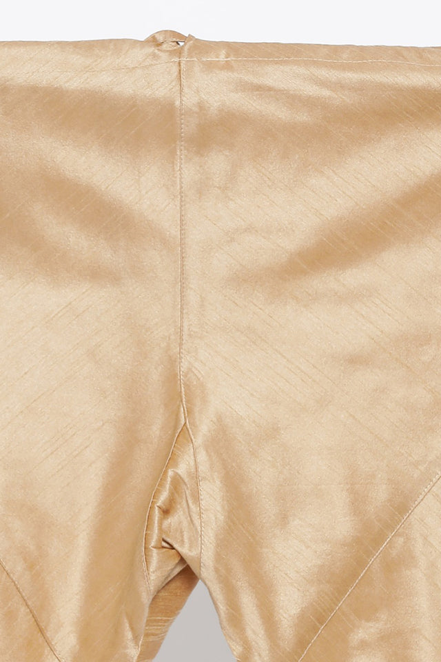 Men's Cotton Silk Jacket Kurta Pyjama Set in Maroon