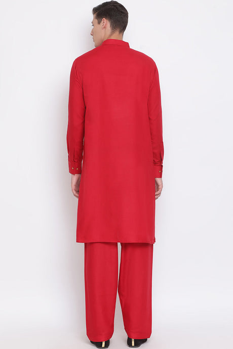 Buy Men's Kurta and Patiala Set in Maroon