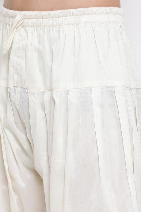 Shop Men's Blended Cotton Pathani Kurta Set in Red