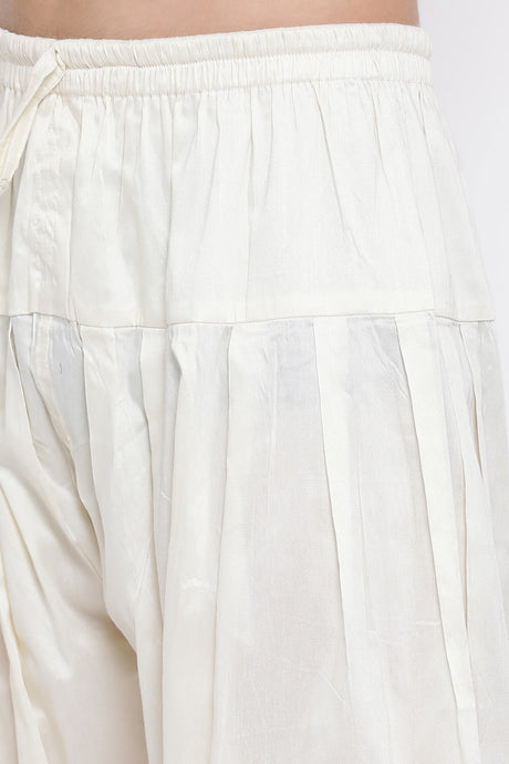 Shop Men's Blended Cotton Pathani Kurta Set in Mustard