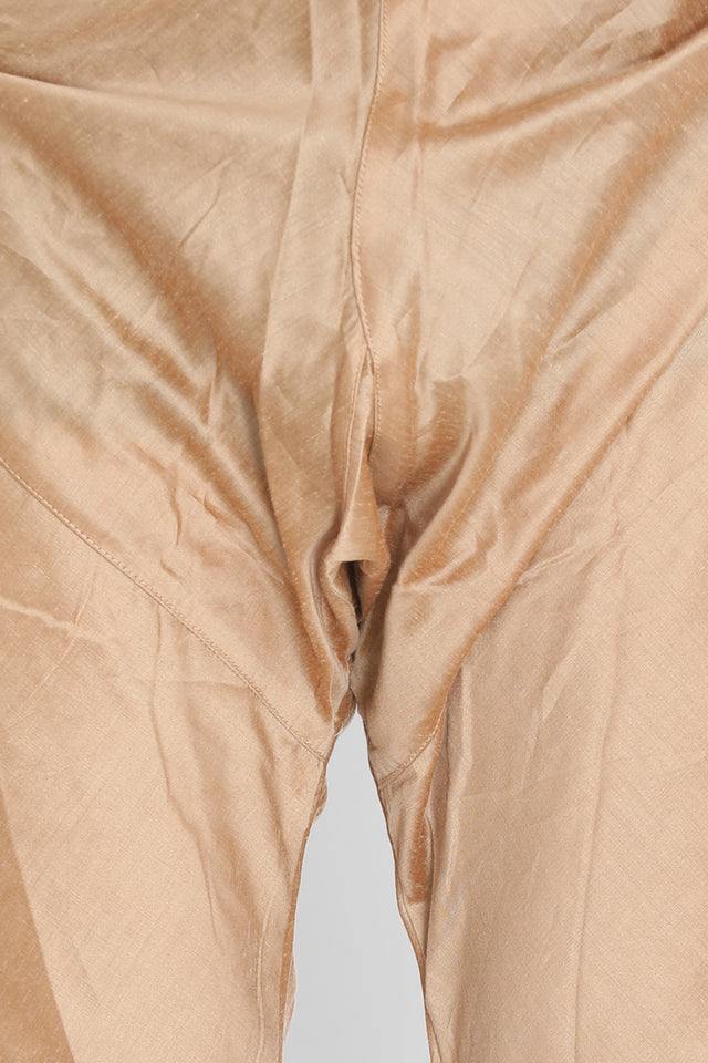 Men's Blended Cotton Pajama In Gold