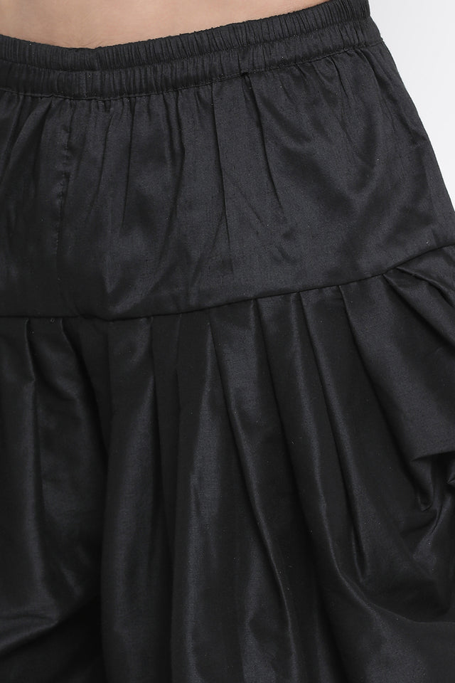 Men's Cotton Art Silk Kurta Set In White