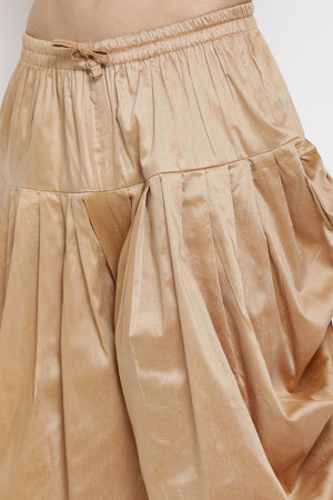 Men's Cotton Art Silk Kurta Set In White