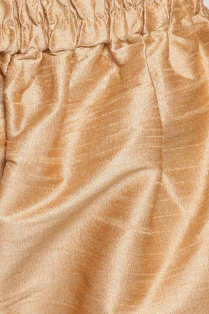 Boys Blue And Gold Silk Blend Kurta Pajama Set & Girls Jacquard Kurta With Sharara Set