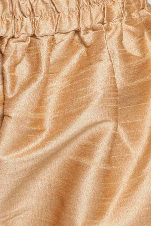 Boys Gold Silk Blend Kurta Pajama Set & Girls Jacquard Kurta With Sharara Set